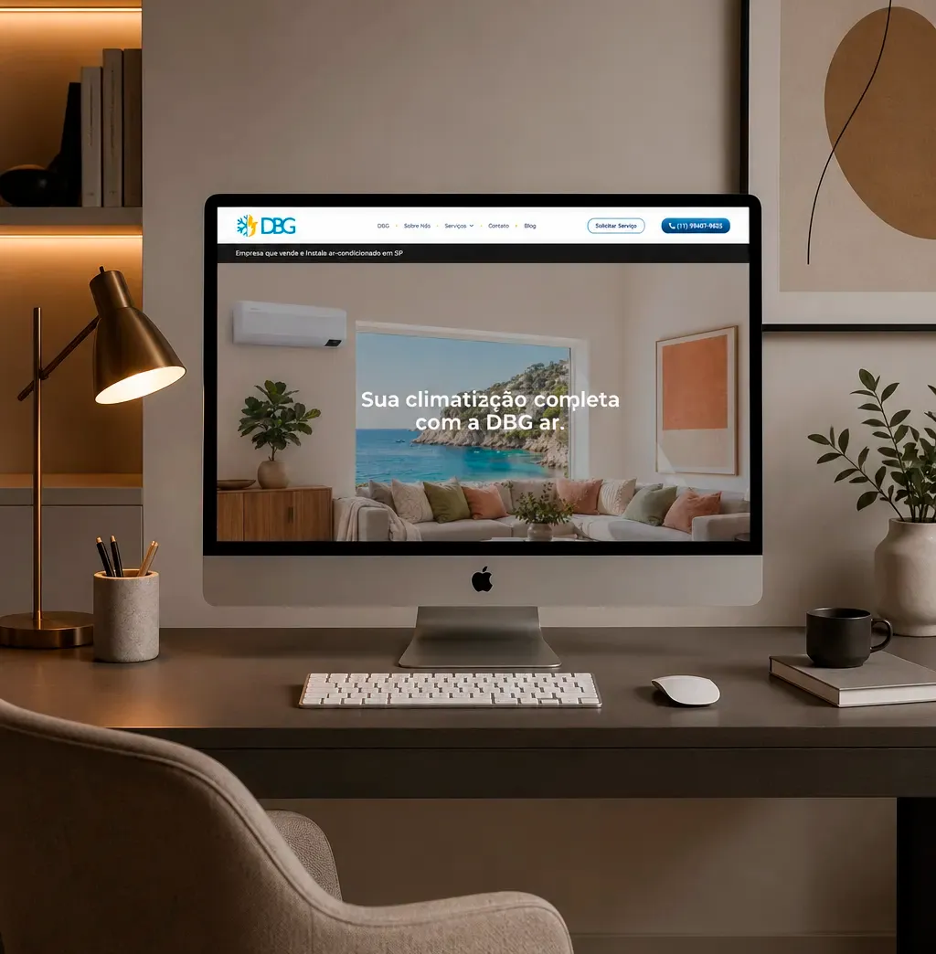 Mockup web site feito pela ATIVO ONLINE.
